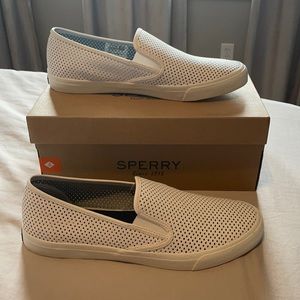 Sperry slides women’s size 12 white, new